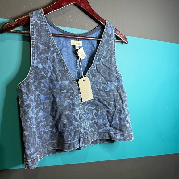 Wilfred Gray Black Sleeveless Crop Tank Top - Picture 2 of 8